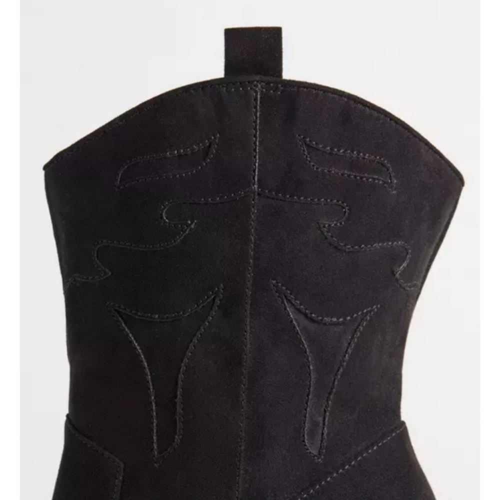 Torrid Western Pull On Extra Wide Width Black Bootie Size 10.5WW - Picture 4 of 16